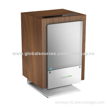 2014 New Wooden Bookshelf Speaker, USB Charging, Aux-in, 10 x 2 + 25W Output Power